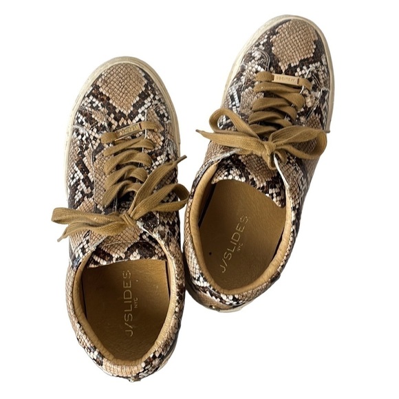 J/Slides Sneakers Shoes Hilton Platform Leather Snakeskin Animal Print Mobwife 8 - Picture 2 of 10